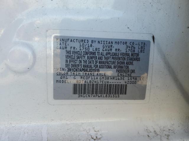 2019 NISSAN VERSA S - 3N1CN7AP6KL831515