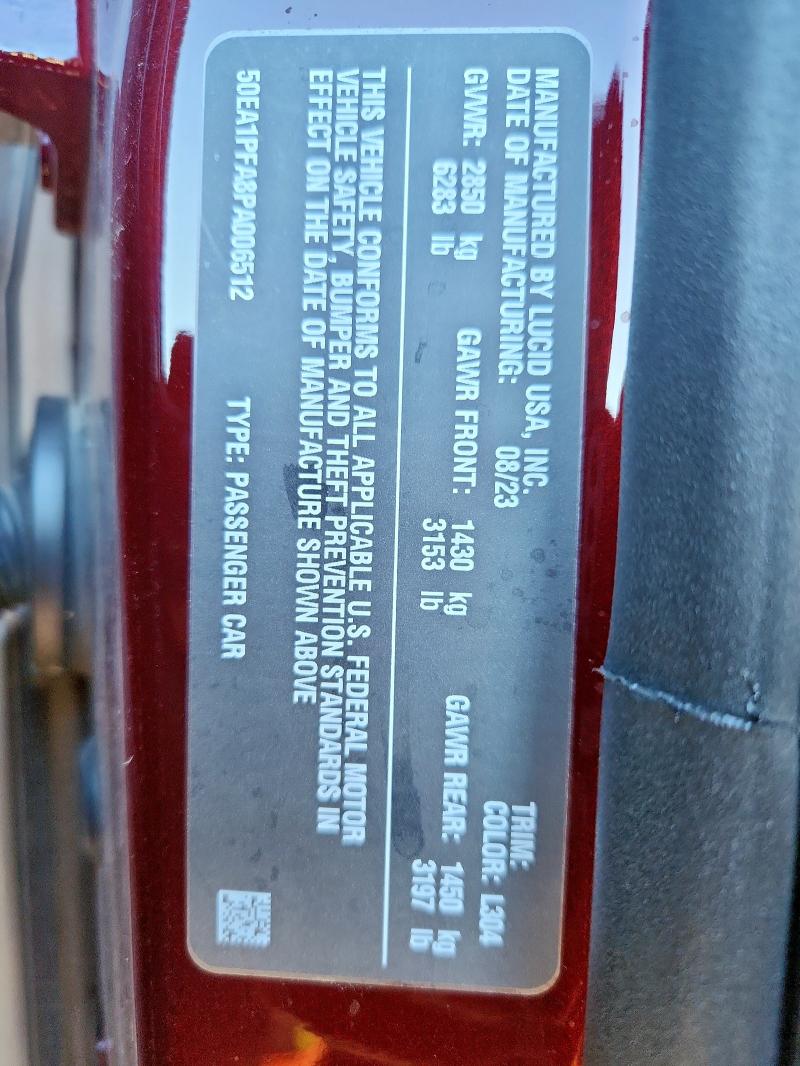 2023 LUCID MOTORS AIR PURE #3279490250