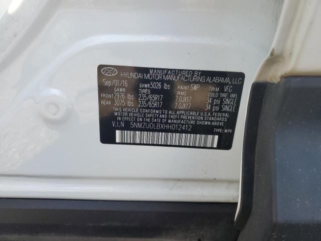 2017 HYUNDAI SANTA FE S - 5NMZUDLBXHH012412