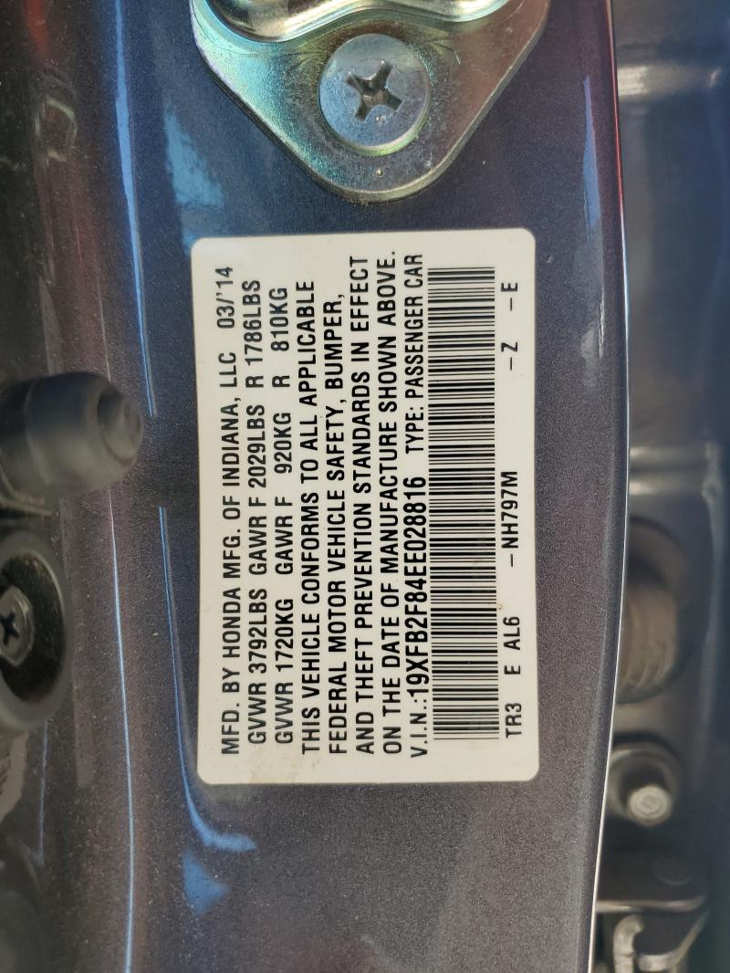 2014 HONDA CIVIC EX - 19XFB2F84EE028816