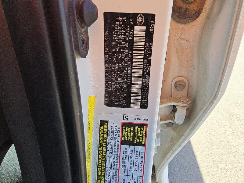 2018 TOYOTA CAMRY L - 4T1B11HK9JU615816