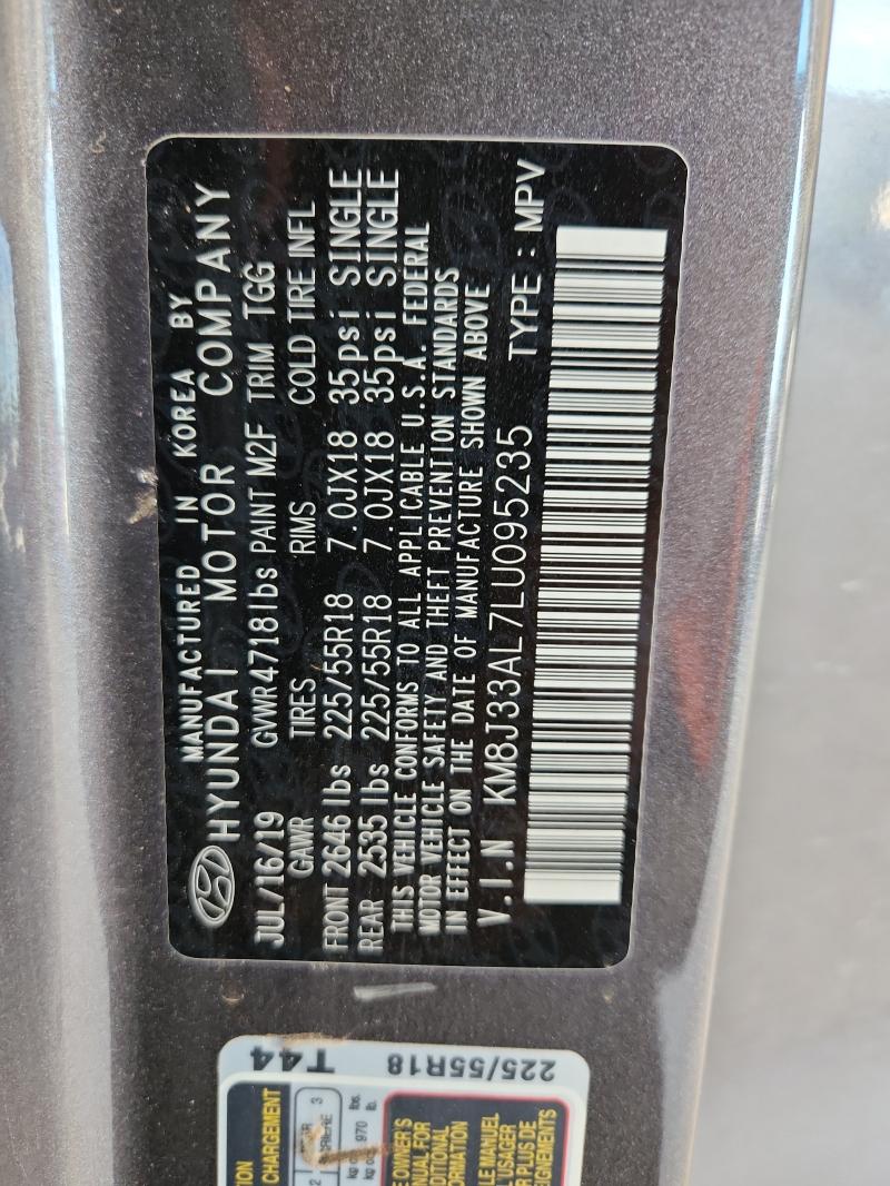 2020 HYUNDAI TUCSON LIM KM8J33AL7LU095235