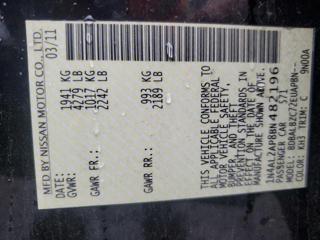 2011 NISSAN ALTIMA BAS - 1N4AL2AP8BN482196