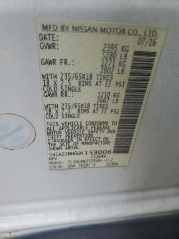 2016 NISSAN MURANO S - 5N1AZ2MH6GN159006