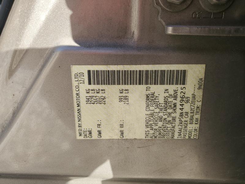 2011 NISSAN ALTIMA BAS - 1N4AL2AP5BN449625