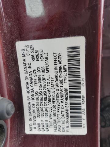 2015 HONDA CR-V LX 2HKRM4H35FH626981