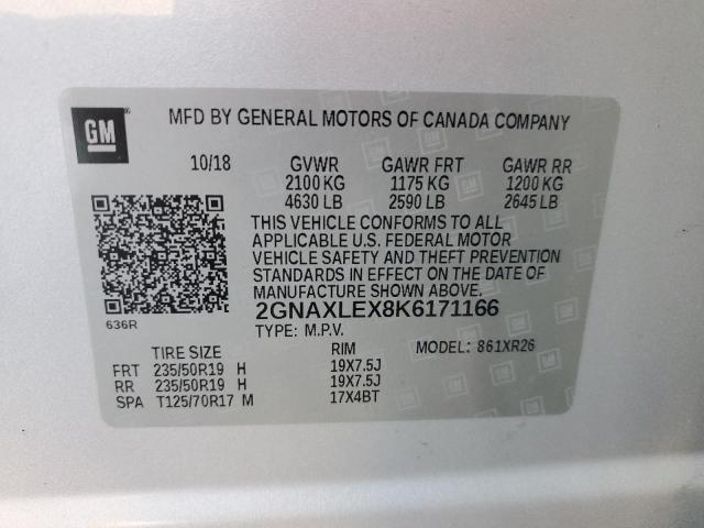 2019 CHEVROLET EQUINOX LT - 2GNAXLEX8K6171166