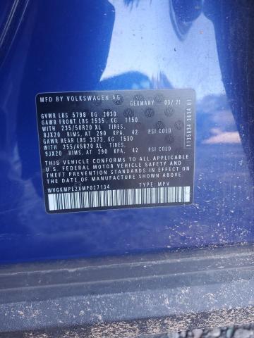 2021 VOLKSWAGEN ID.4 PRO S WVGKMPE2XMP027134