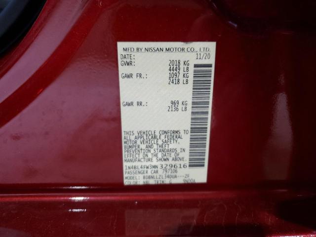 2021 NISSAN ALTIMA PLA #3284595372