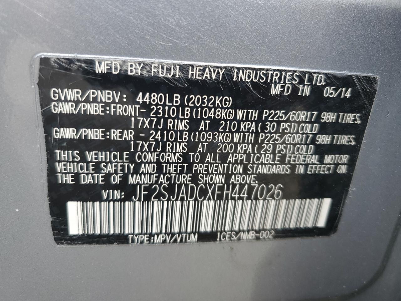 SUBARU FORESTER 2.5I PREMIUM