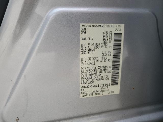 2019 NISSAN MURANO S - 5N1AZ2MS5KN130391