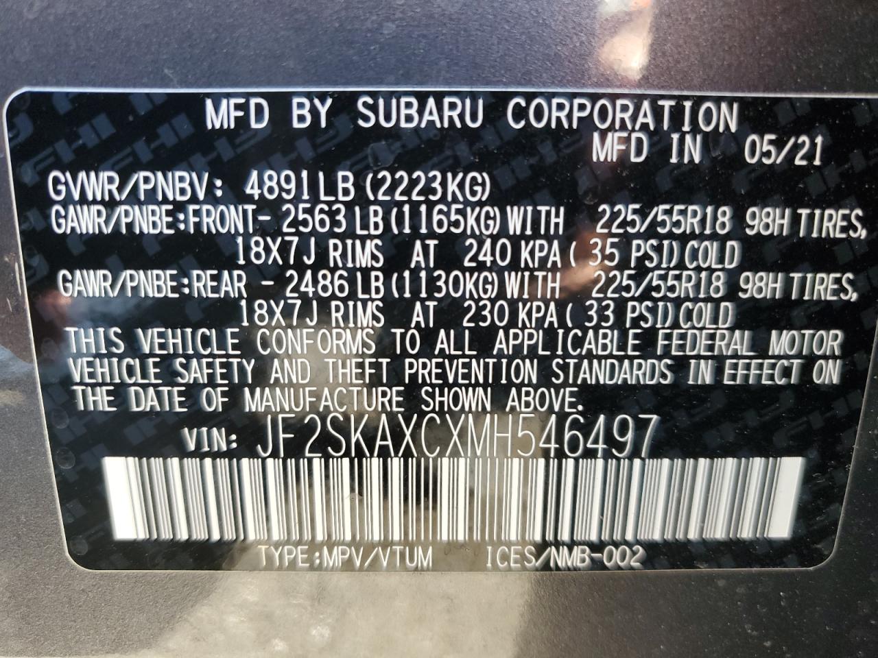 SUBARU FORESTER TOURING