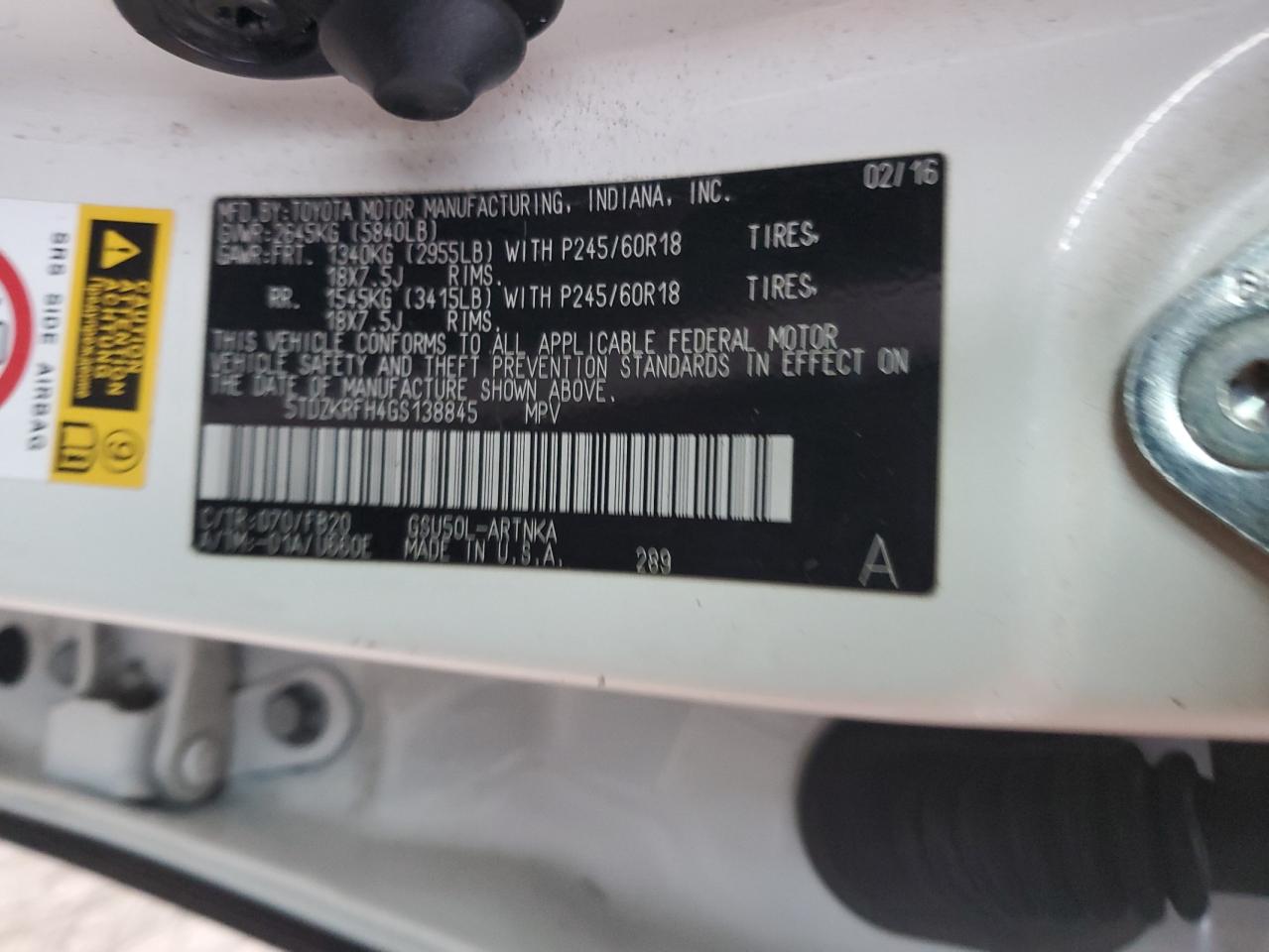 TOYOTA HIGHLANDER LE