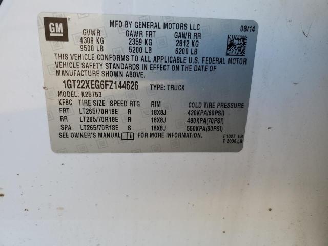 2015 GMC SIERRA K25 1GT22XEG6FZ144626