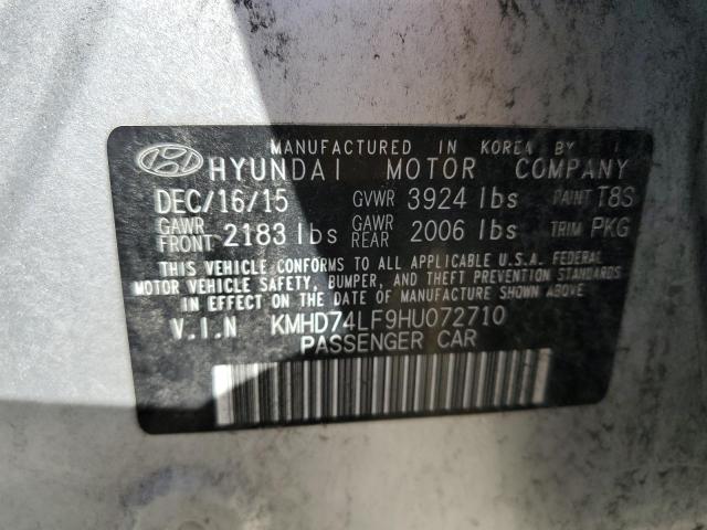 2017 HYUNDAI ELANTRA SE KMHD74LF9HU072710