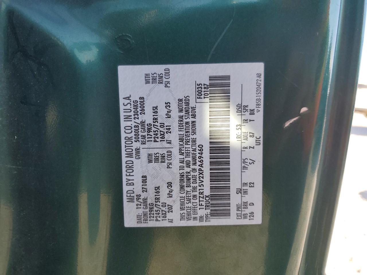 Lot #3287684012 1999 FORD RANGER SUP