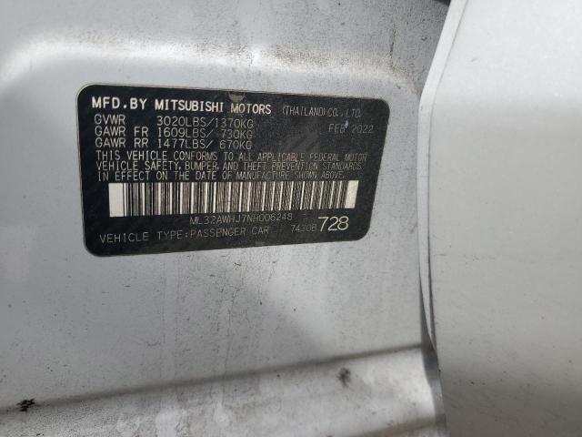2022 MITSUBISHI MIRAGE SE #3292410279