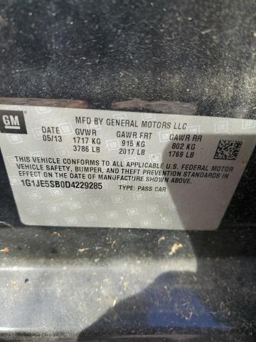 2013 CHEVROLET SONIC LTZ - 1G1JE5SB0D4229285