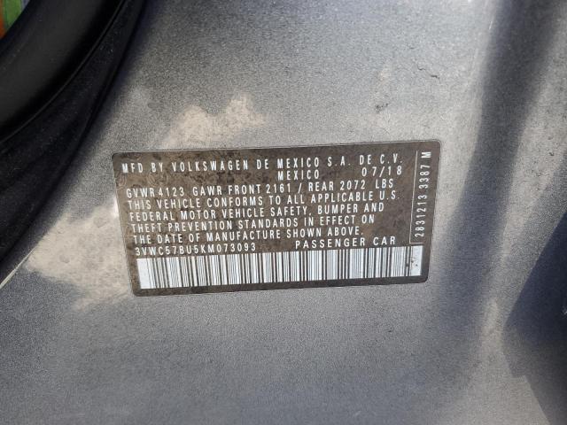 2019 VOLKSWAGEN JETTA S - 3VWC57BU5KM073093