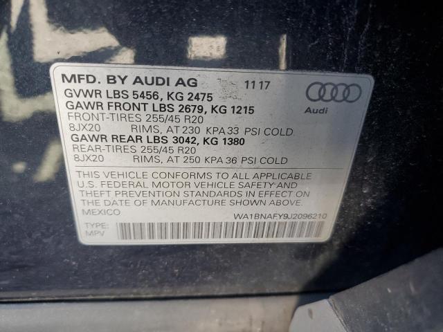2018 AUDI Q5 PREMIUM WA1BNAFY9J2096210