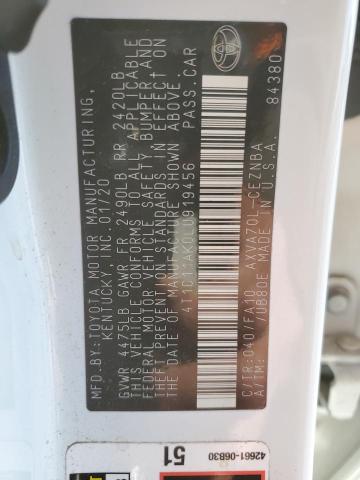 2020 TOYOTA CAMRY LE - 4T1C11AK0LU919456