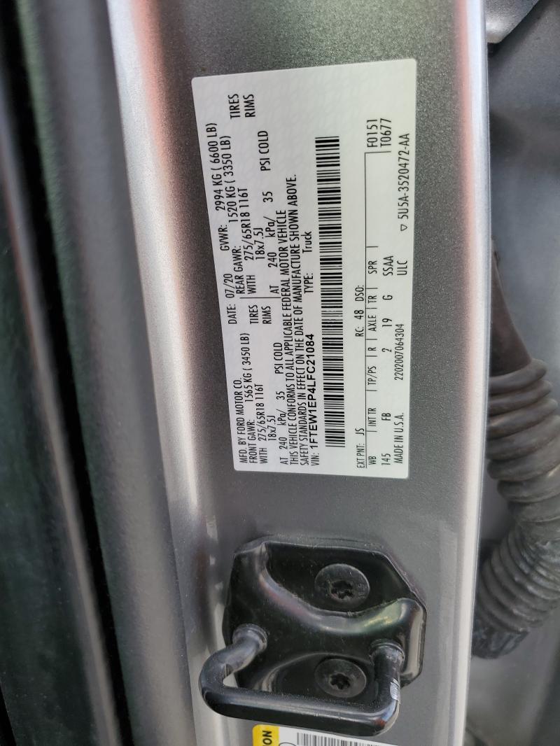 2020 FORD F150 SUPER - 1FTEW1EP4LFC21084