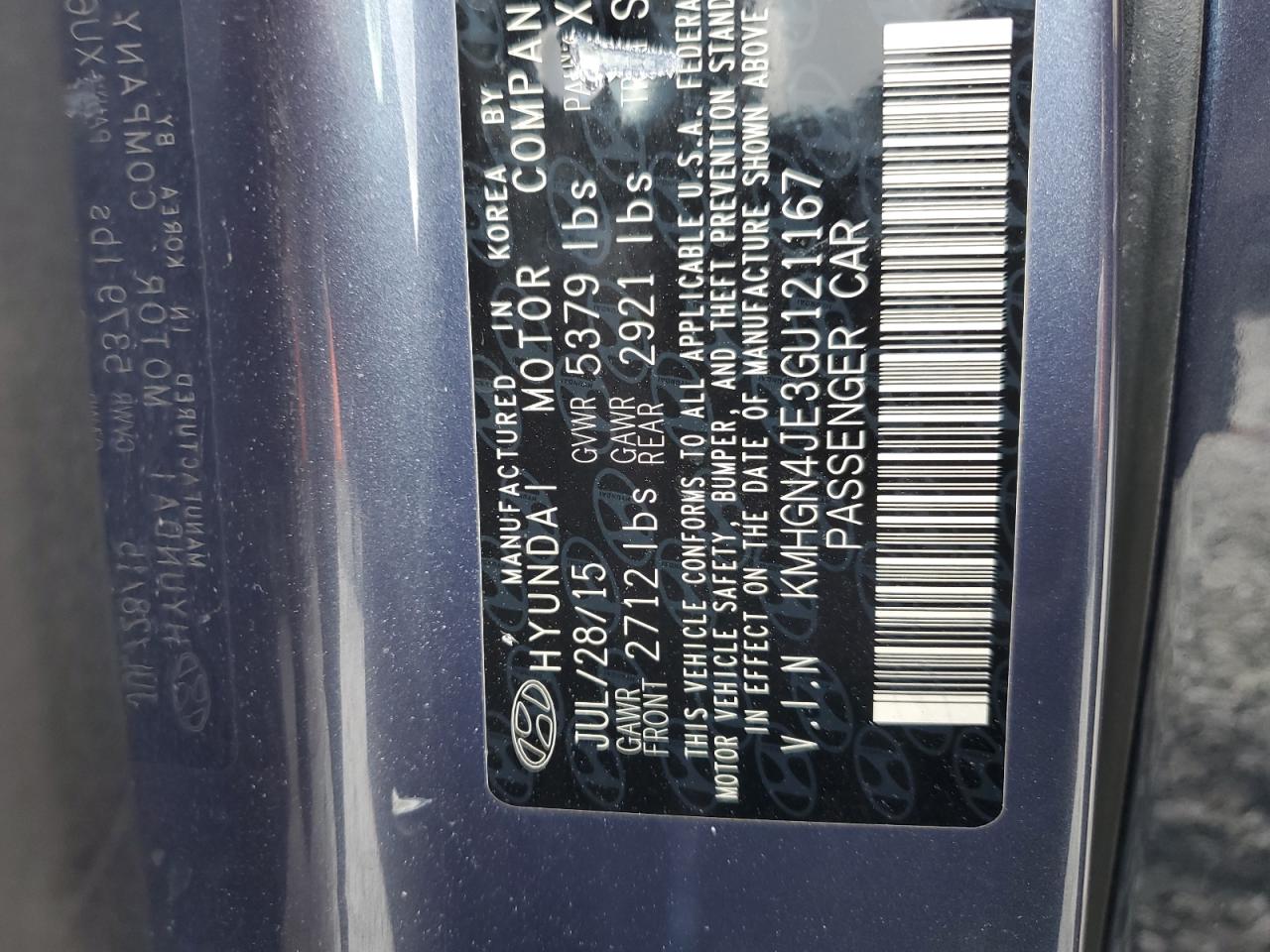 HYUNDAI GENESIS 3.8L