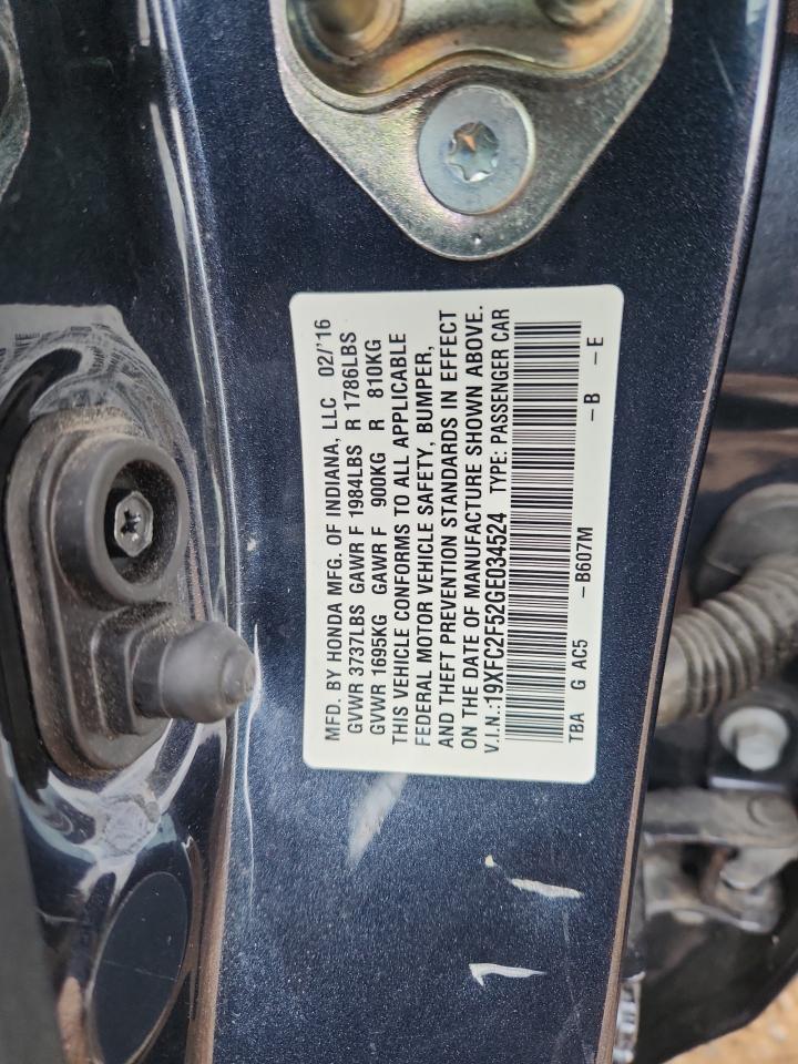 Lot #3280275949 2016 HONDA CIVIC LX