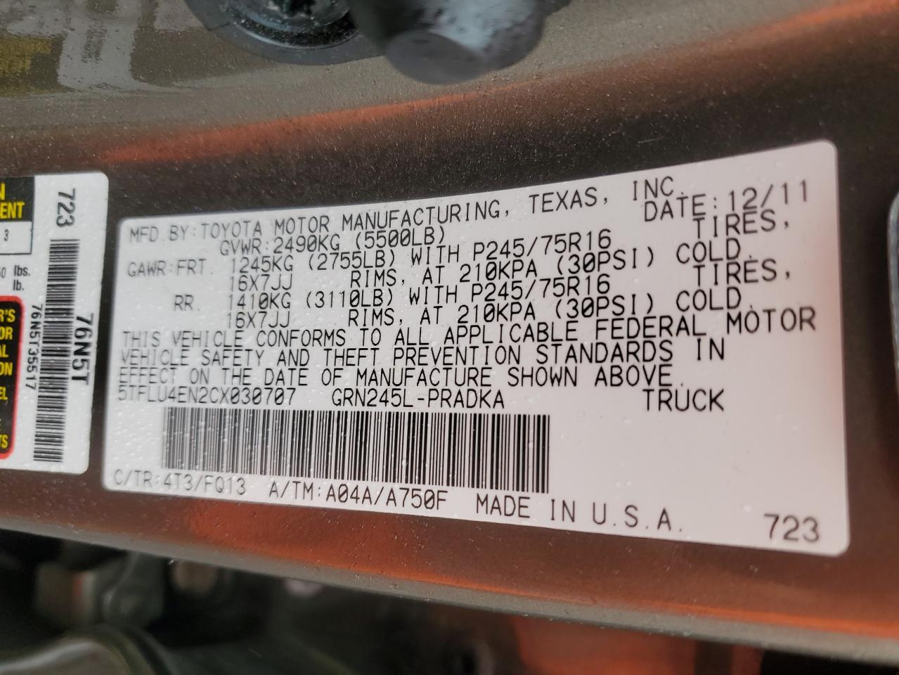 TOYOTA TACOMA DOUBLE CAB