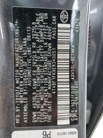 2014 TOYOTA CAMRY L - 4T4BF1FKXER343051