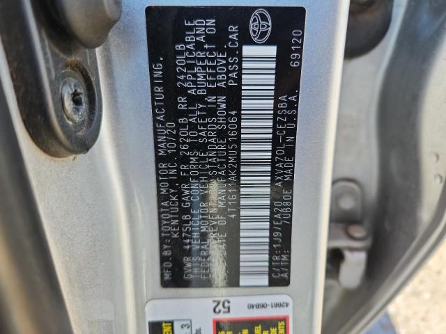 2021 TOYOTA CAMRY SE #3291211969