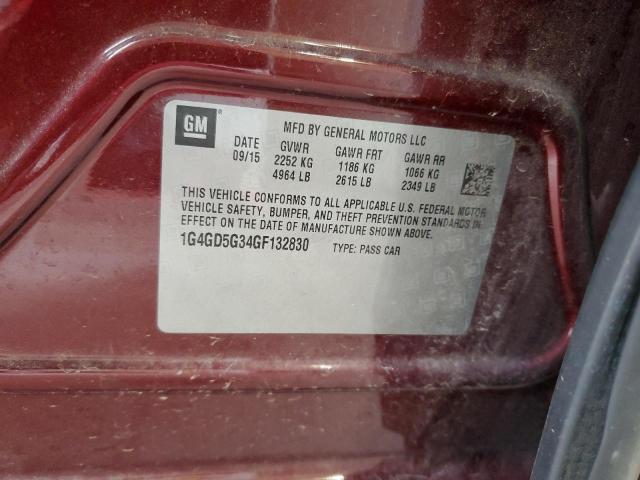 2016 BUICK LACROSSE P 1G4GD5G34GF132830