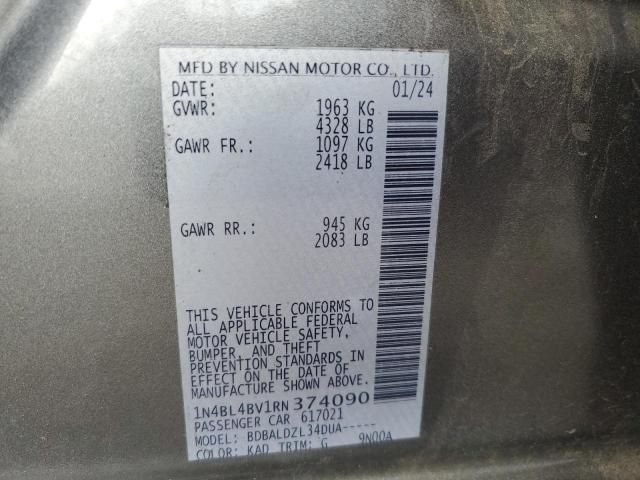 2024 NISSAN ALTIMA S 1N4BL4BV1RN374090
