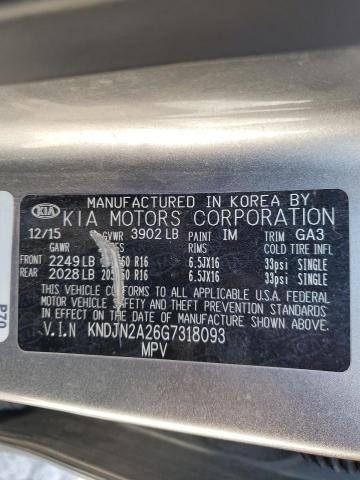 2016 KIA SOUL KNDJN2A26G7318093