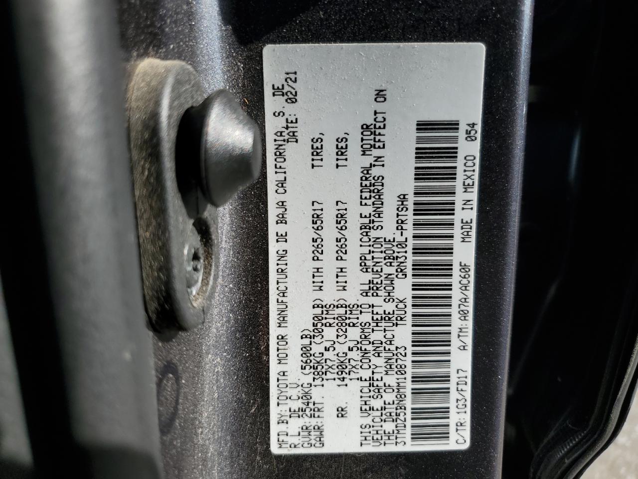 TOYOTA TACOMA DOUBLE CAB