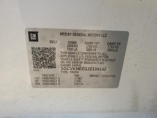 2018 CHEVROLET SILVERADO K1500 - 1GCVKNEC1JZ134142