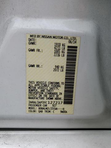 2015 NISSAN ALTIMA 2.5 - 1N4AL3AP3FC127217