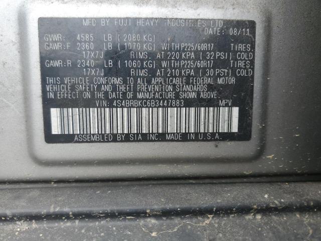 2011 SUBARU OUTBACK 2. #3281399023