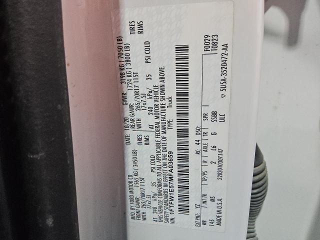 2021 FORD F150 SUPERCREW #3316738407