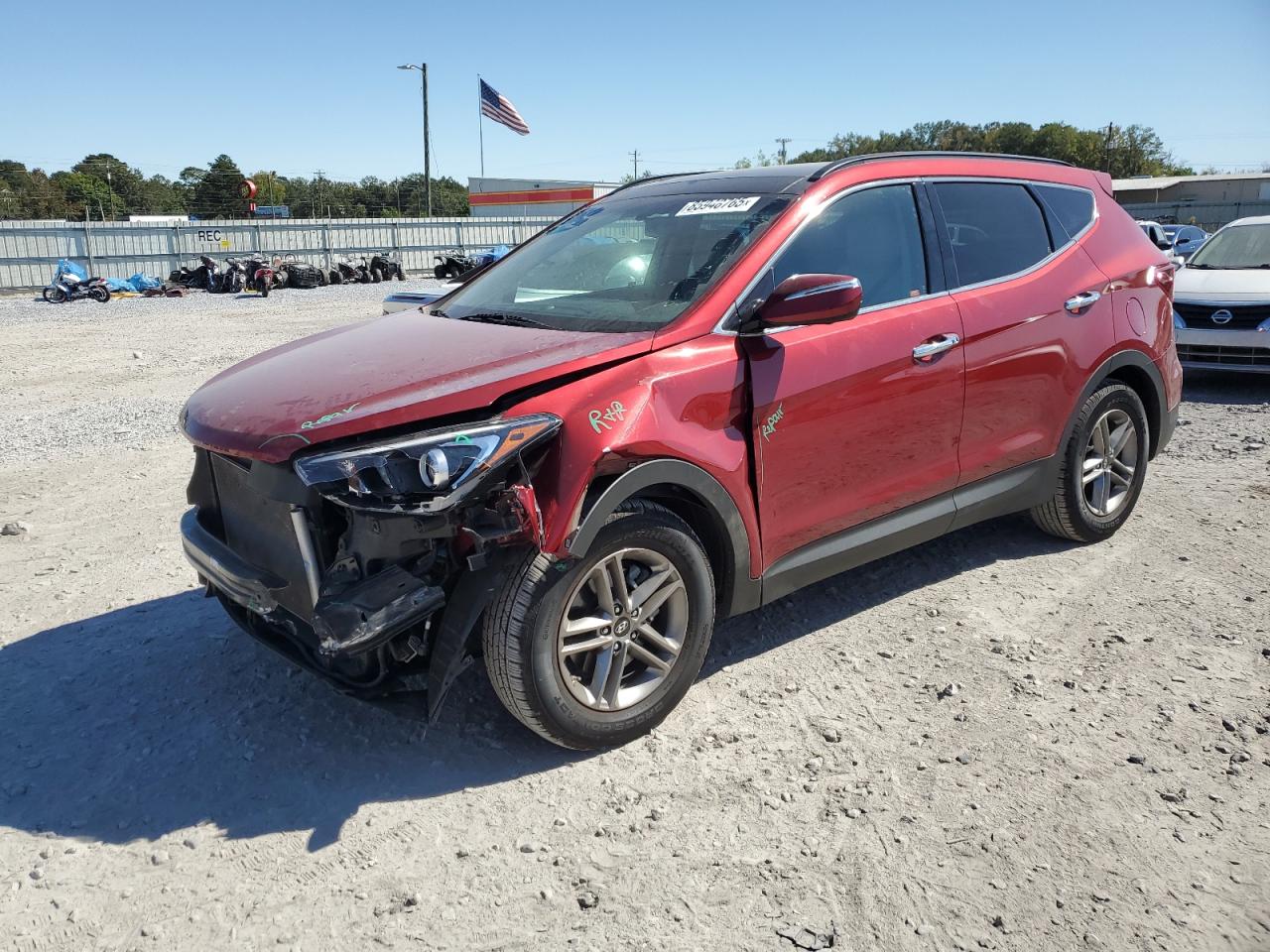 Lot #3297138503 2017 HYUNDAI SANTA FE S