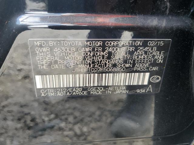 2015 LEXUS IS 250 JTHBF1D27F5068850