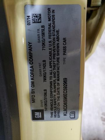 2014 CHEVROLET SPARK 1LT - KL8CD6S96EC592969