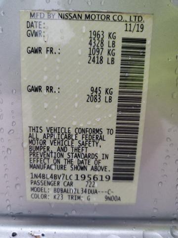 2020 NISSAN ALTIMA S #3305302361