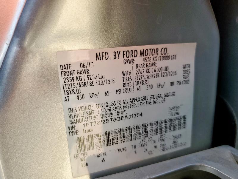 2016 FORD F250 SUPER 1FT7W2BT6GEA31704
