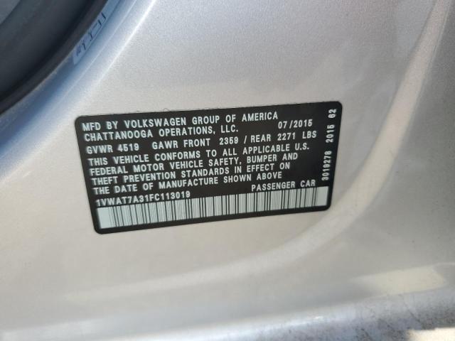 2015 VOLKSWAGEN PASSAT S - 1VWAT7A31FC113019