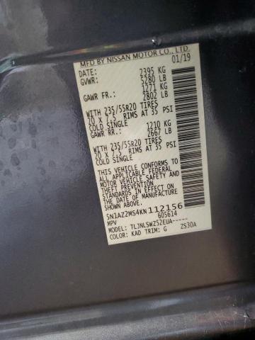 2019 NISSAN MURANO S - 5N1AZ2MS4KN112156