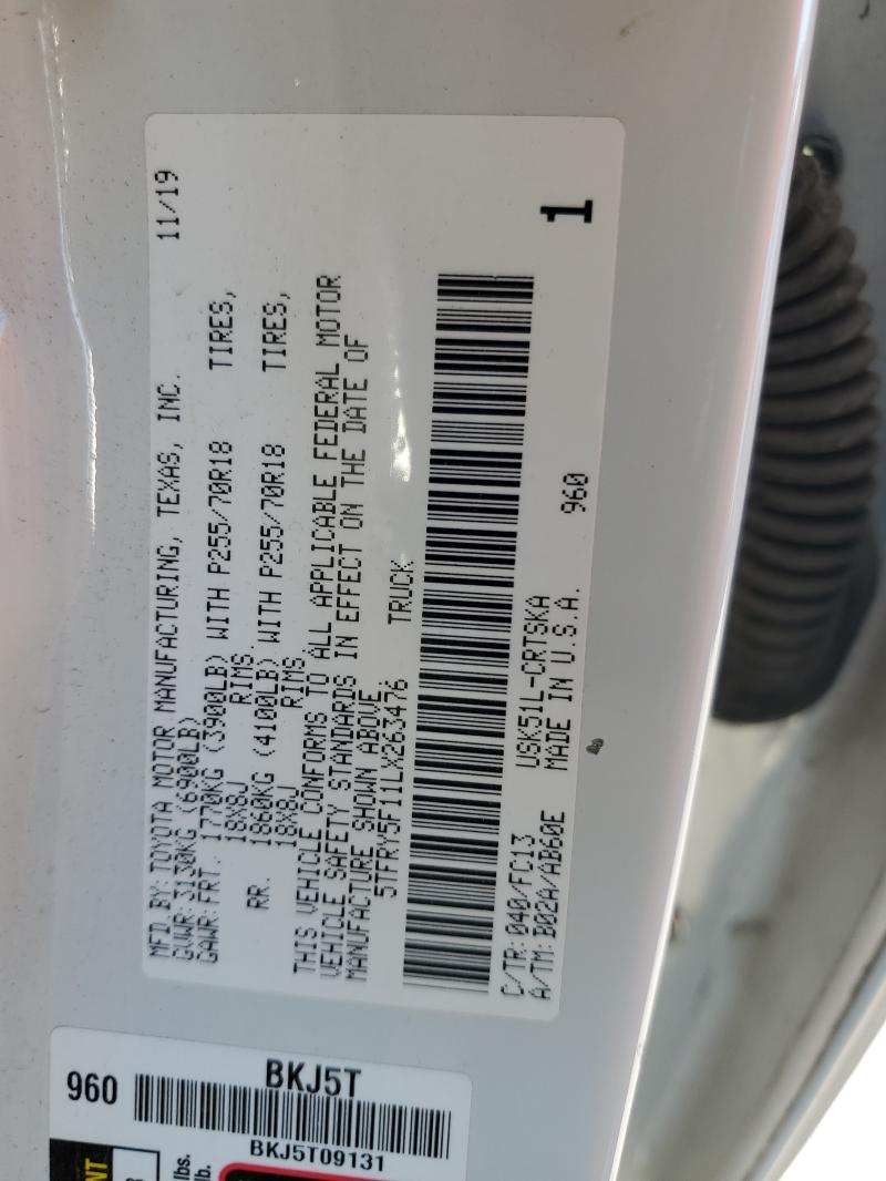 2020 TOYOTA TUNDRA DOU - 5TFRY5F11LX263476