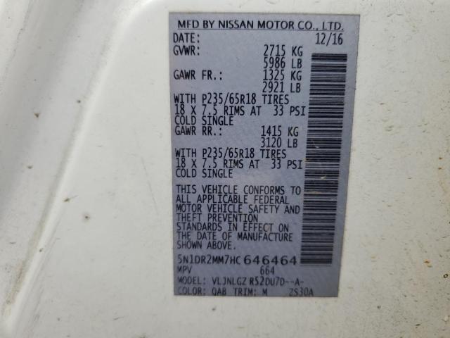 2017 NISSAN PATHFINDER #3282424304