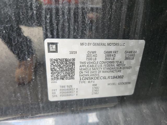 2020 CHEVROLET TAHOE POLI - 1GNSKDEC6LR184302