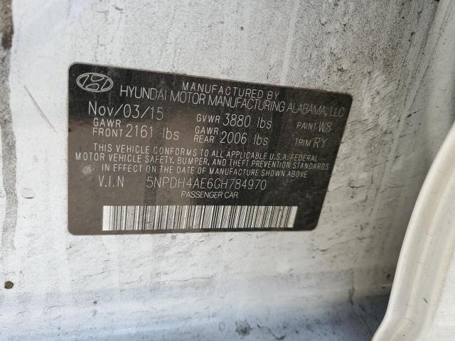 2016 HYUNDAI ELANTRA SE 5NPDH4AE6GH784970